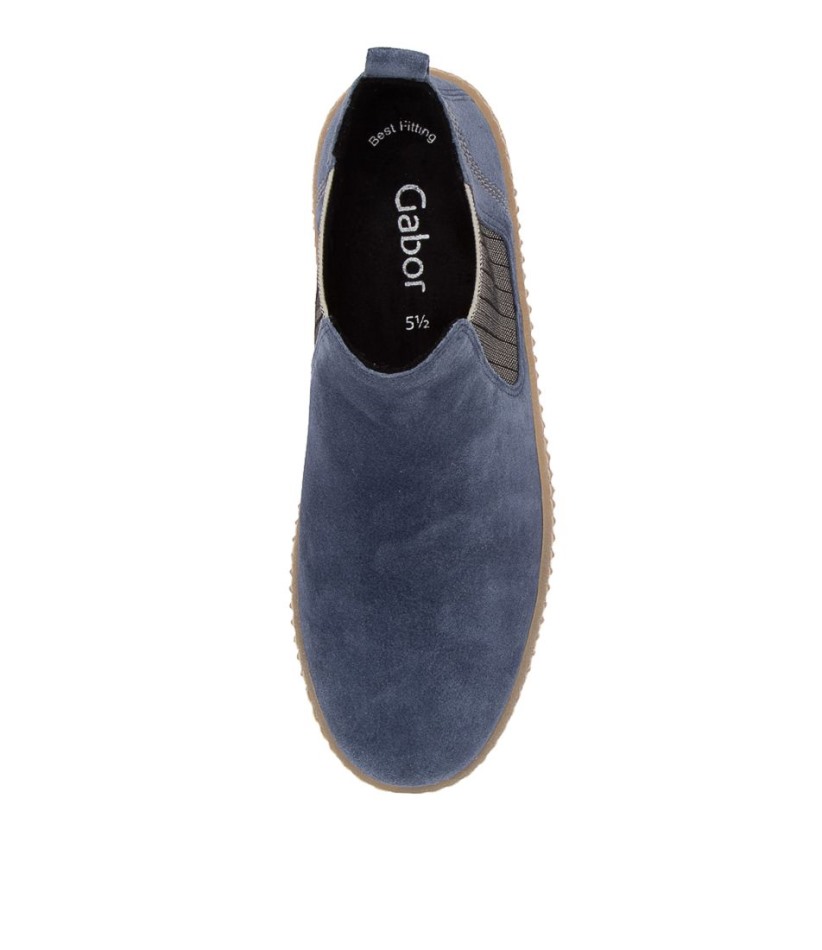 Gabour | Bottines Chelsea Exclusives En Daim Winterblau Angels